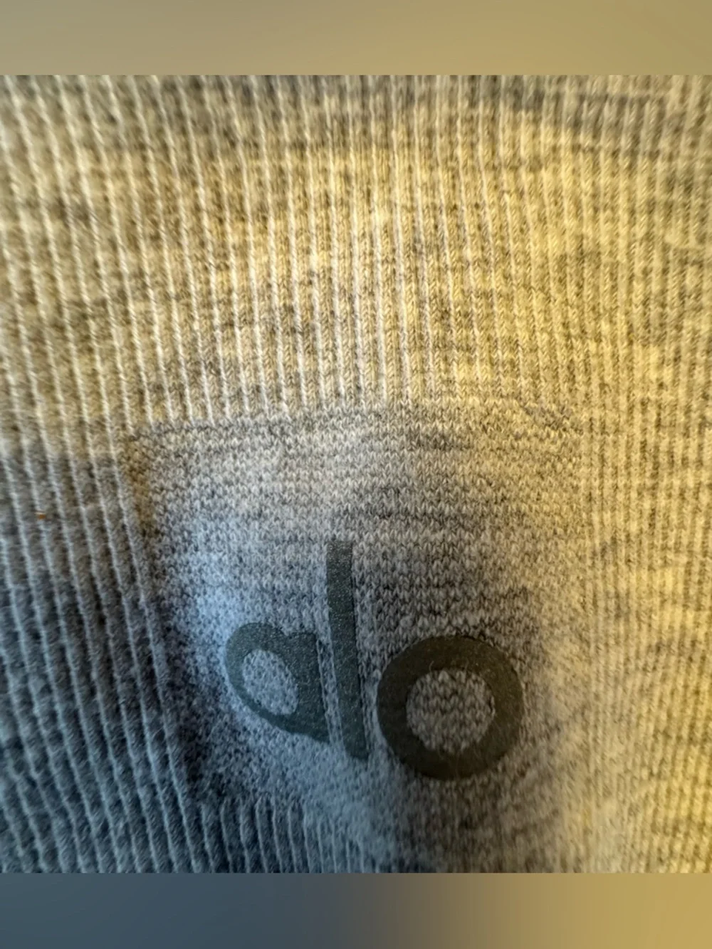 ALO Yoga Light Gray Ribbed Bralette Top‎